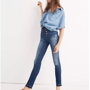 Madewell 10" High-Rise Skinny Jeans Drop-Hem, 28